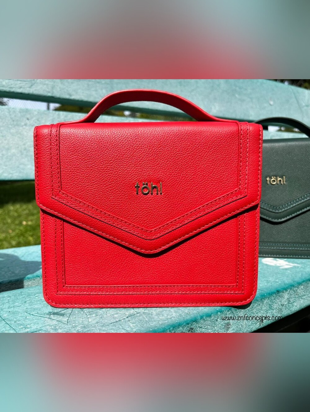 Leather Crossbody Bag, Envelope Style. - Picture 9 of 14